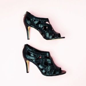 Calvin Klein Kiani Python Embossed Leather Sandals
